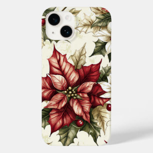 Poinsettia Floral Christmas Pattern (5) Case-Mate iPhone 14 Case