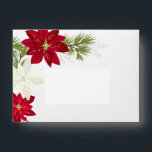 Poinsettia Flower and Pine Envelope<br><div class="desc">Poinsettia Flower and Pine Winter Wedding collection</div>