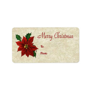 Poinsettia Gift Tags