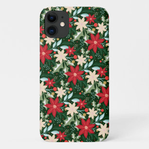 Poinsettia Holiday Christmas iPhone 11 Case
