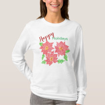 Poinsettia Holiday Long Sleeved Tee