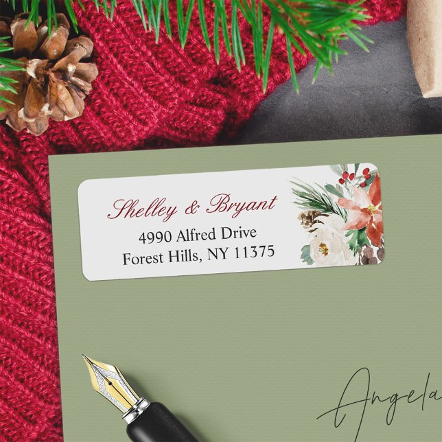 Poinsettia Holly Berry Ivory Floral Holiday Season (Creator Uploaded)