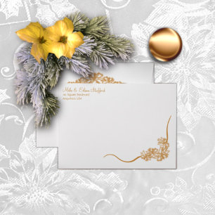 Poinsettia Joy In Gold Envelope