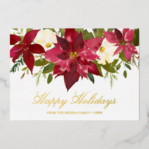Poinsettia Joyeuses Vacances Élégantes Noël