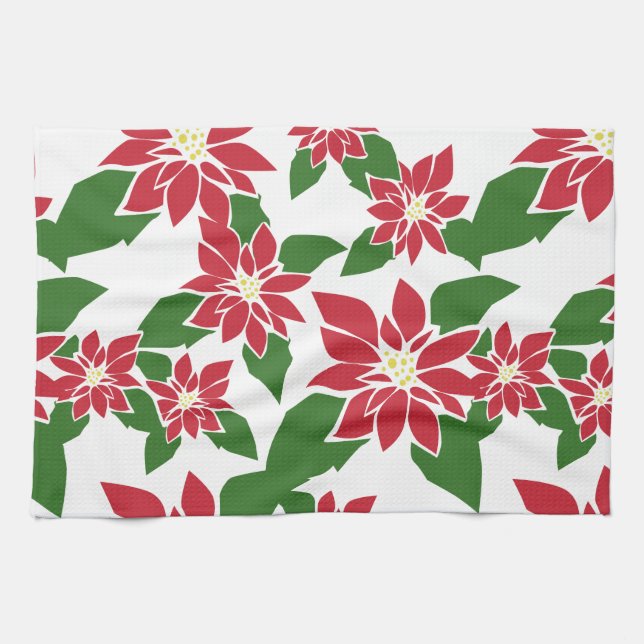 Poinsettia Kitchen Towel (Horizontal)