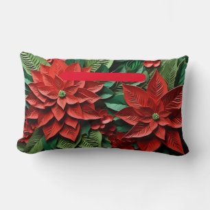 Poinsettia Lumbar Pillow