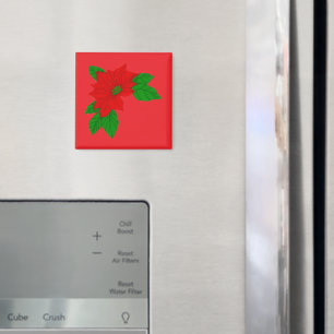 Poinsettia magnet