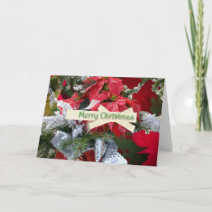 Poinsettia Merry Christmas Card