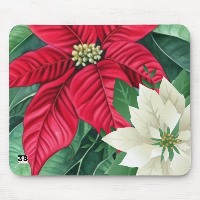Poinsettia Mouse Pad (Front)