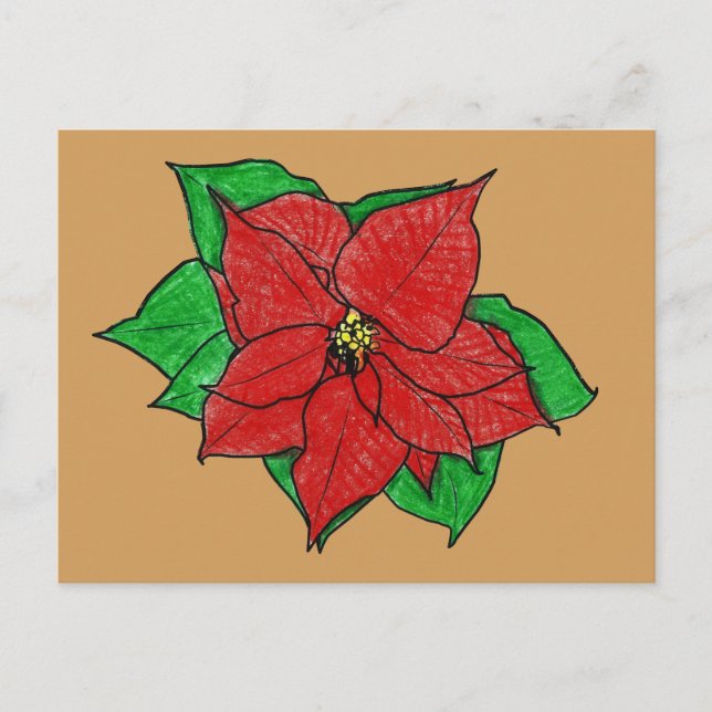 Poinsettia No. 1 Carte postale. (Devant)
