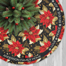 Poinsettia Red Flowers Positive Words Christmas