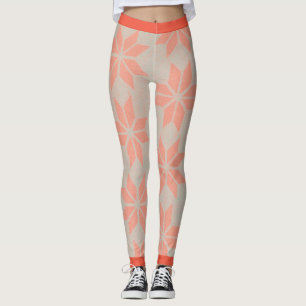 POINSETTIA RED Leggings FOR CHRISTMAS
