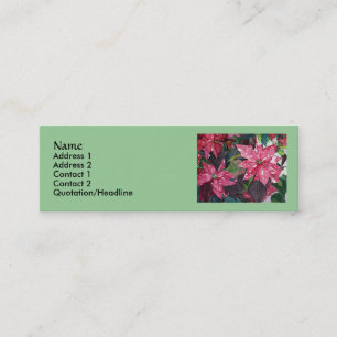 Poinsettia Slim Business Cards