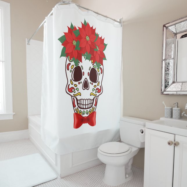 Poinsettia Sugar Skull Christmas  (In Situ)