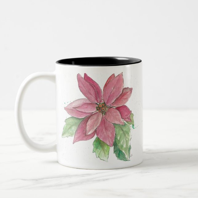 poinsettia Two-Tone coffee mug (Left)