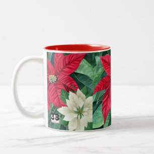 Poinsettia Two-Tone Coffee Mug