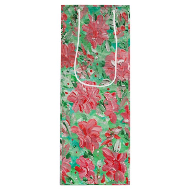 Poinsettia Wine Gift Bag (Front)