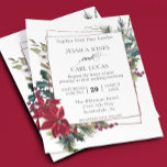 Poinsettia Winter Christmas Floral Frame Budget Flyer<br><div class="desc">One design per sheet. Budget invitations do not include envelopes. Flyers are printed on paper and not card stock. This design may be personalized in the area provided by changing the photo and/or text. Or it can be customized by clicking Personalize this Template and then choosing the click to customize...</div>