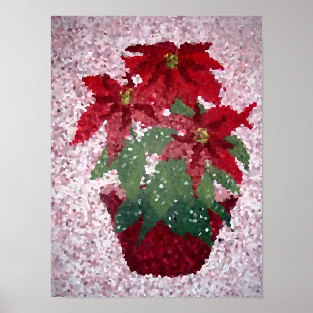 Poinsettias Crystallized Poster (Front)