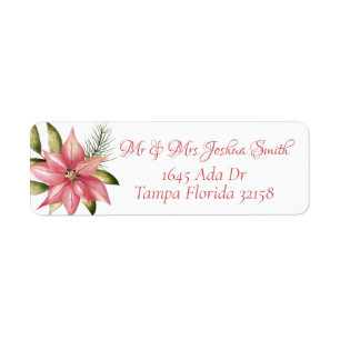 Poinsettias  label