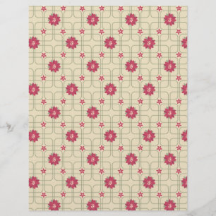 Poinsettias Scrapbook Paper