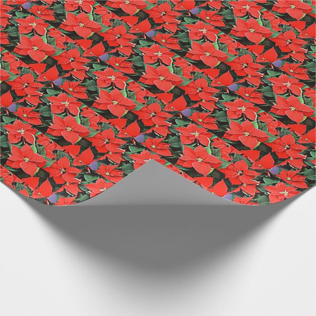 Poinsettias Wrapping Paper (Corner)