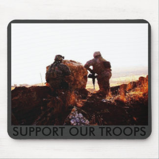 Point & Gun (4), SUPPORT OUR TROOPS Mouse Pad