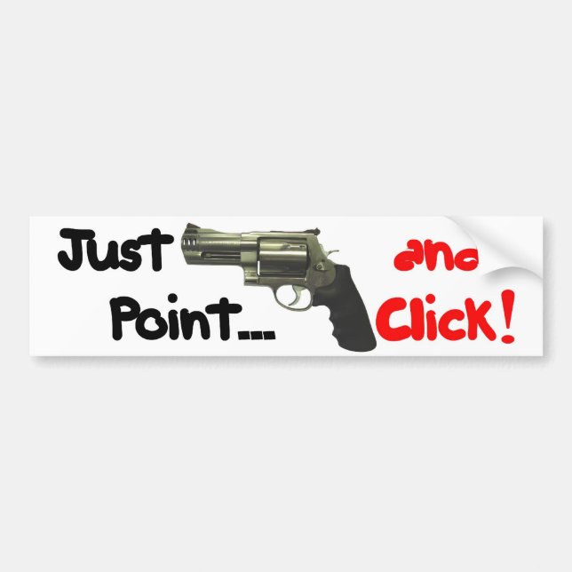 point and click bumper sticker (Front)