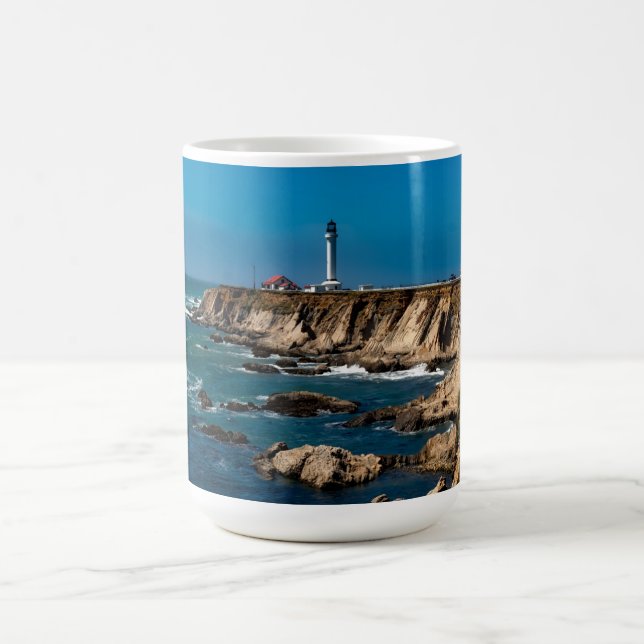 Point Arena Lighthouse Scenic  Coffee Mug (Center)