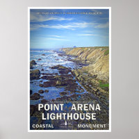 Point Arena Lighthouse Travel Poster 02