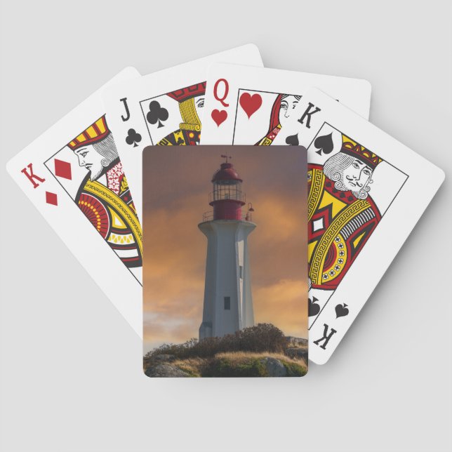 Point Atkinson Lighthouse at sunset Playing Cards (Back)