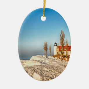 Point Betsie Ceramic Ornament