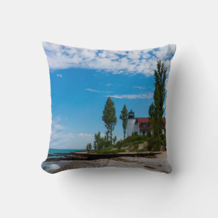 Point Betsie Light Throw Pillow