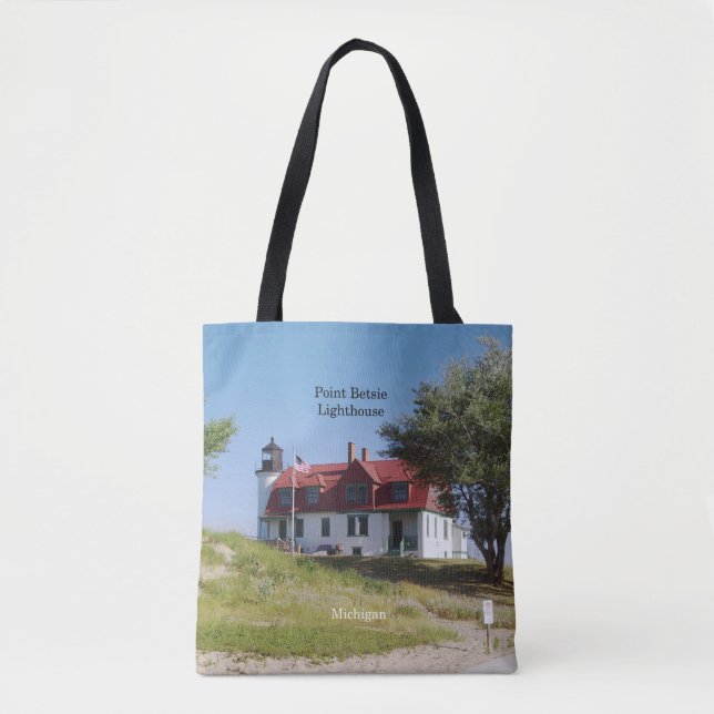 Point Betsie Lighthouse all over tote bag (Front)