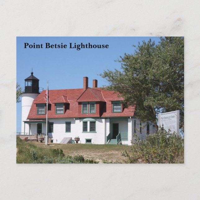 Point Betsie Lighthouse Lake Michigan Postcard (Front)