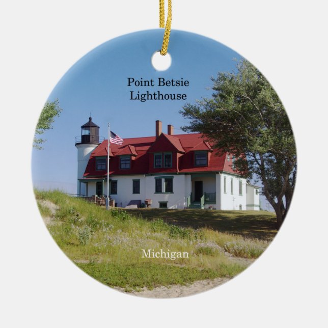 Point Betsie Lighthouse ornament (Front)