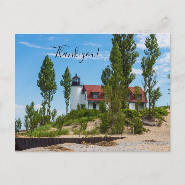Point Betsie Lighthouse Thank You Postcard (Front)