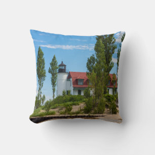 Point Betsie Lighthouse Throw Pillow