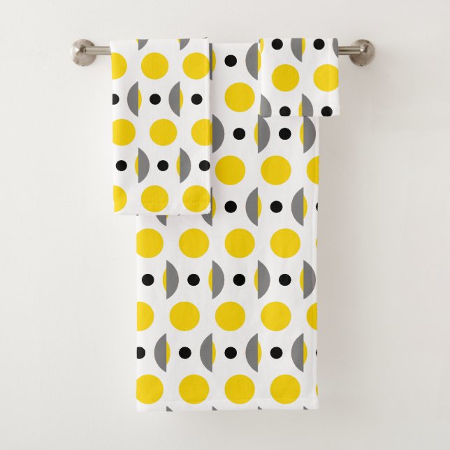 Point circulaire gris jaune moderne (En situation)
