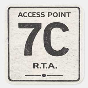 Point d'accès R.T.A. 7C Autocollant d'infrastructu