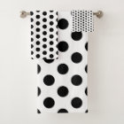 Point de polka noir et blanc classique