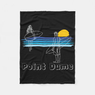Point Dume Surfing Beach Surf Guy Girl Fleece Blanket