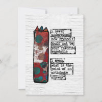 Point D'Un Artichoke Cartes De Voeux Drôle Veggie