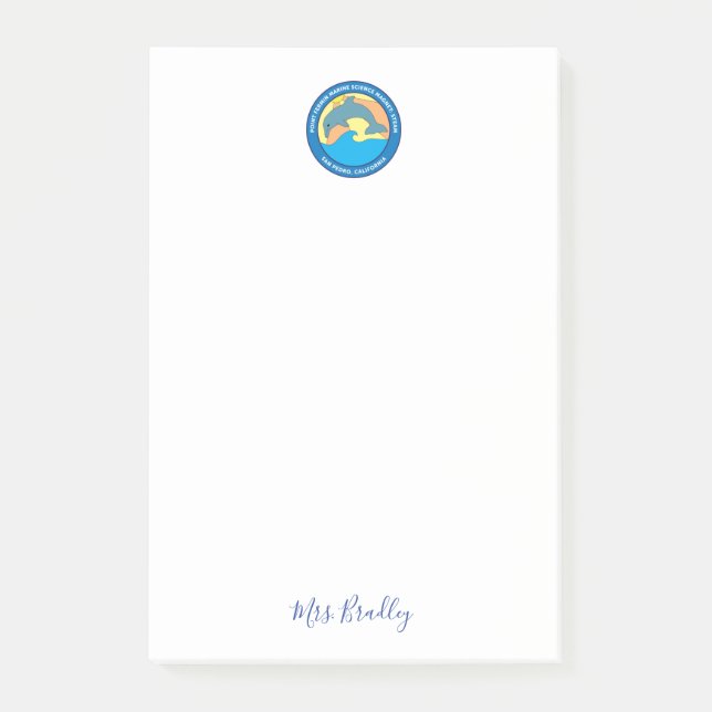 Point Fermin Elementary School Logo Personalized Post-it Notes (Front)