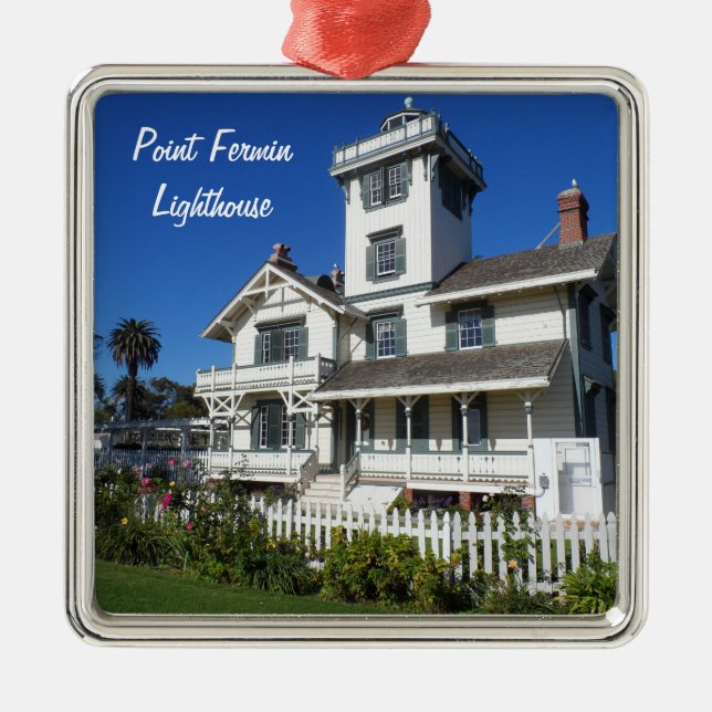 Point Fermin Lighthouse, San Pedro Metal Ornament (Front)