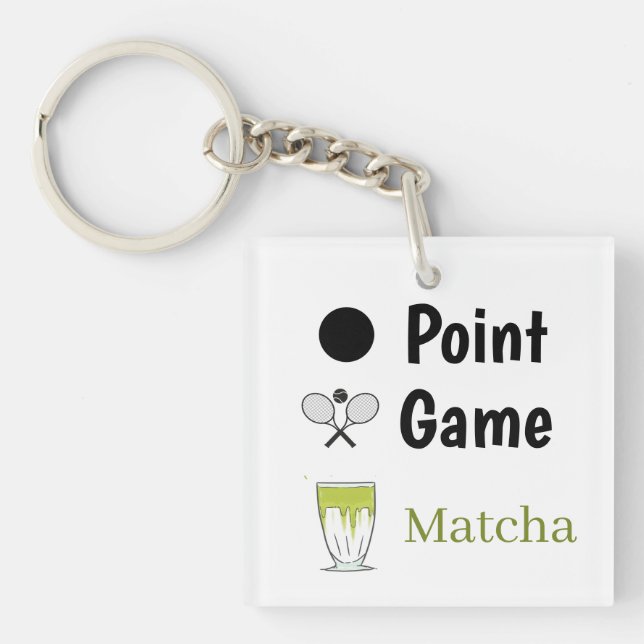 Point Game Matcha Keychain (Front)
