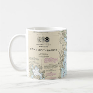 Point Judith Harbour Nautical Chart 13219 Coffee Mug