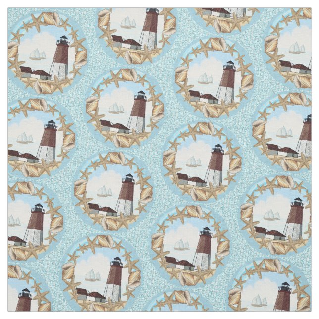 Point Judith Lighthouse Fabric (Swatch)