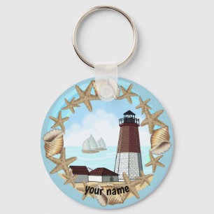 Point Judith Lighthouse  keychain