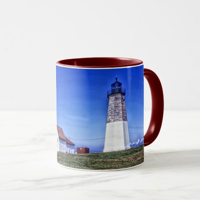 Point Judith Lighthouse, RI Mug (Front Right)